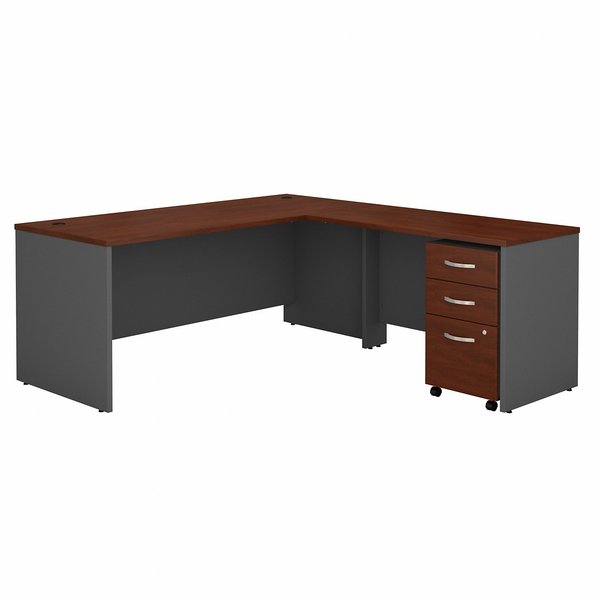 Bush Business Furniture Series C 72W L Shaped Desk W/ 48W Return and Mobile File Cabinet, Hansen Cherry SRC001HCSU